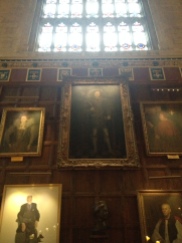 Speaking of, here's Henry's portrait -- rather familiar looking, no? -- hanging in the dining hall at Christ Church in Oxford. This is the dining hall on which the one at Hogwarts is based, but it does NOT have an enchanted ceiling.